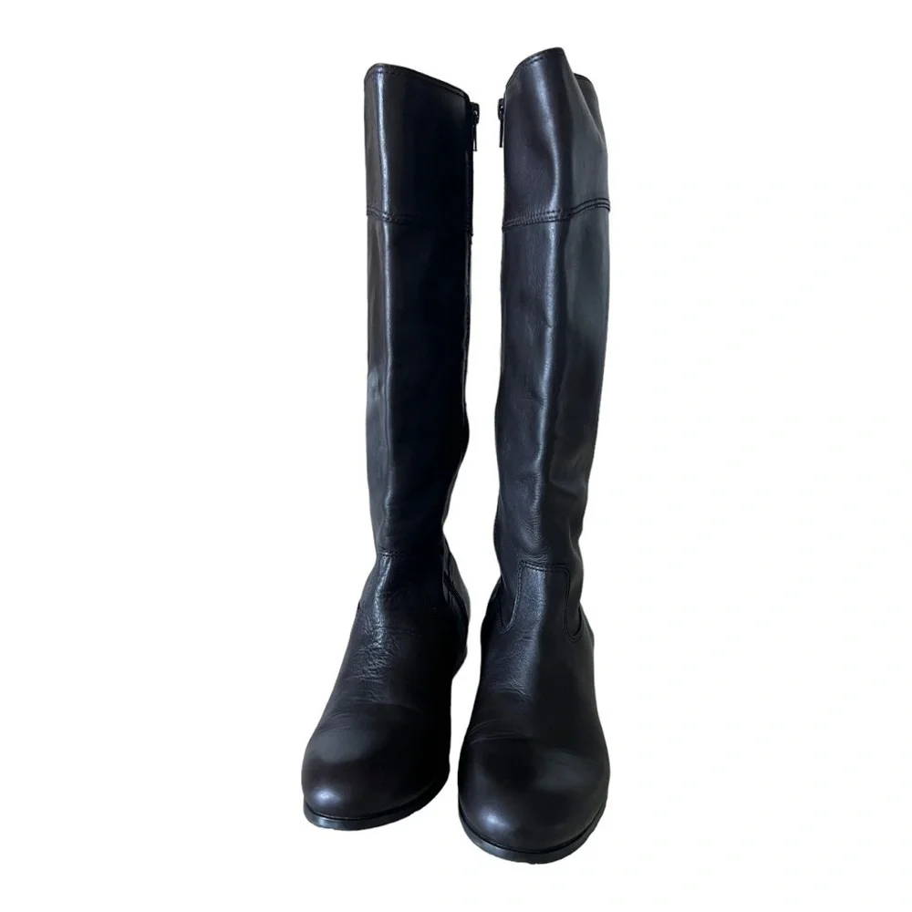 Arturo Chiang Brown Leather Knee High Boots Size 7.5MW